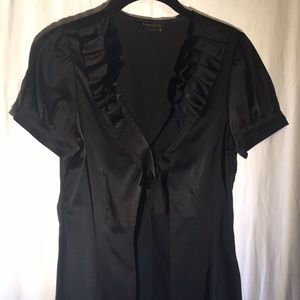 BCBGMAXAZRIA size small black silk shirt